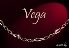 Vega - náramek zlacený
